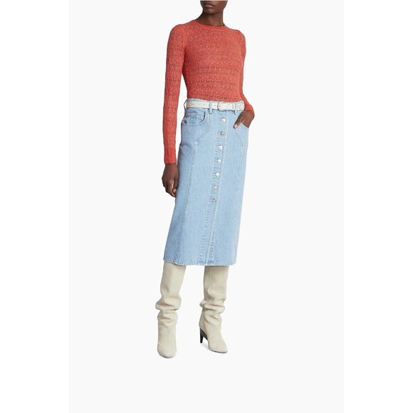 ISABEL MARANT ETOILE  Vandy skirt Front Button Denim 40 - Picture 13 of 16
